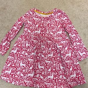 Mini boden size 4/5 fun jersey dress pink woodland